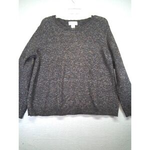 Alfred Dunner Women's Light Sweater Black Long Sleeve Size XL